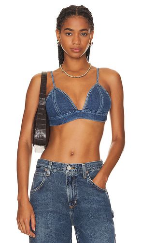 Denim bralette en color azul talla M en - Blue. Talla M (también en S) - AGOLDE - Modalova