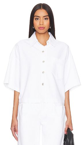 Rona box shirt en color blanco talla M en - White. Talla M (también en S) - AGOLDE - Modalova