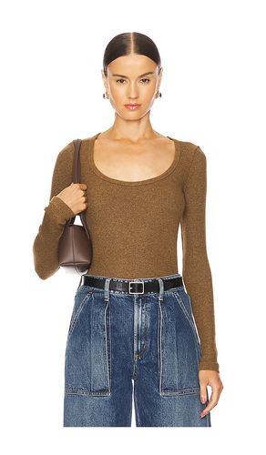 Corey Scoop Neck Tee in Brown. - size M (also in S) - AGOLDE - Modalova