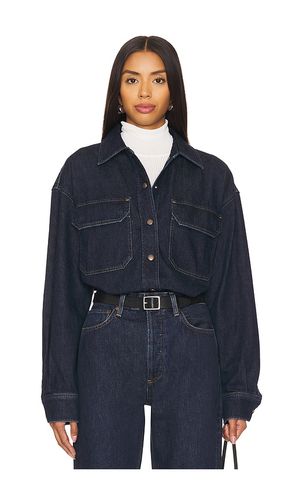 Gwen Slice Shirt in Denim-Dark. - size L (also in M, S) - AGOLDE - Modalova