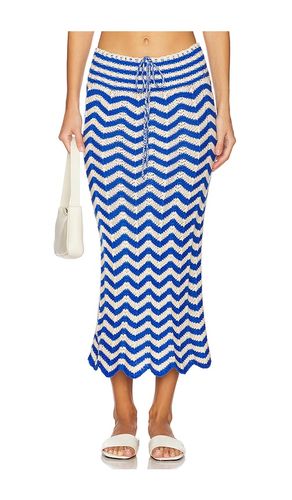 X REVOLVE Mira Midi Skirt in Blue. - size L (also in M, S, XL, XS, XXL) - Agua Bendita - Modalova