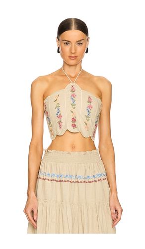 Serenity Blush Halter Top in Tan. - size L (also in M) - Agua Bendita - Modalova