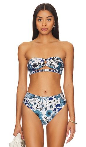 Darya Embellished Bandeau Top in Blue. - size L (also in M) - Agua Bendita - Modalova