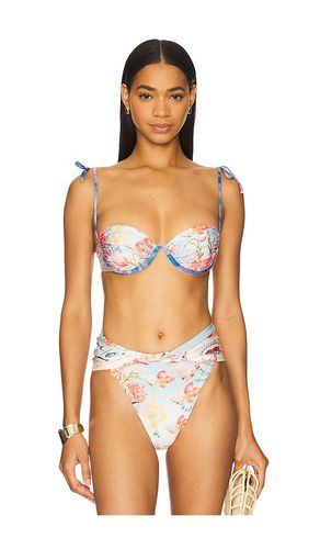 Donna Bikini Top in Cream, Baby Blue. - size L (also in S, XL) - Agua Bendita - Modalova