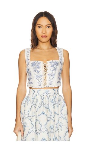 Cornalina Floritura Corset Top in Ivory. - size L (also in M, S, XS) - Agua by Agua Bendita - Modalova