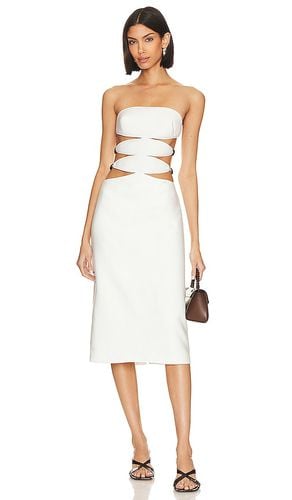 Vintage Orchid Cut Out Midi Dress in White. - size L (also in M) - ADRIANA DEGREAS - Modalova