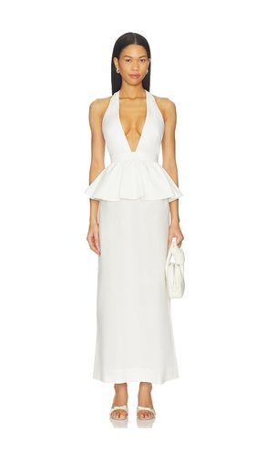 MAXIKLEID MIT SCHÖSSCHEN SOLID DEEP-V in . Größe M. Also in XS - ADRIANA DEGREAS - Modalova