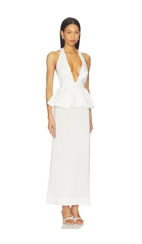 MAXIKLEID MIT SCHÖSSCHEN SOLID DEEP-V in . Größe S. Also in XS, M - ADRIANA DEGREAS - Modalova