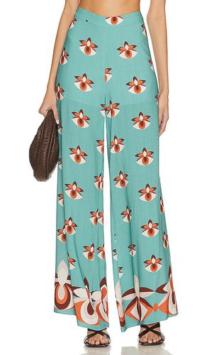 Vintage Orchid Wide Leg Pants in Teal. - size M (also in S) - ADRIANA DEGREAS - Modalova