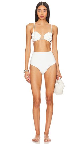 La Mer Coquillage Bikini Set in White. - size L (also in M) - ADRIANA DEGREAS - Modalova