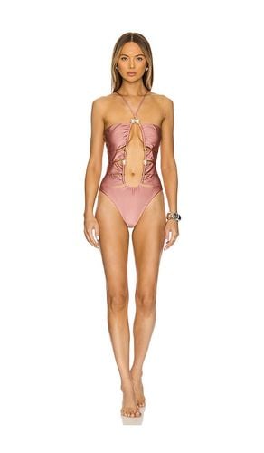 Oyster Cut-Out Pearl One Piece in Rose. - size L (also in M, S) - ADRIANA DEGREAS - Modalova