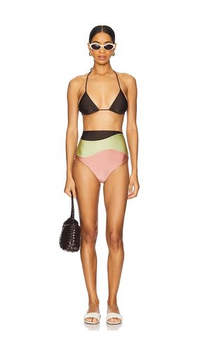 Giardino High-Waisted Bikini Set in Brown. - size L (also in M, S) - ADRIANA DEGREAS - Modalova