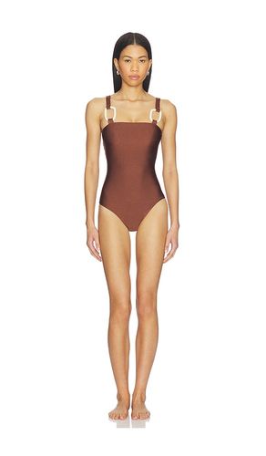 Solid Straps One Piece in Brown. - size M (also in S) - ADRIANA DEGREAS - Modalova