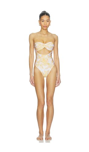Foliage Cut Out Swimsuit in Yellow. - size M (also in S) - ADRIANA DEGREAS - Modalova