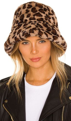 Faux Fur Bucket Hat in Brown - Adrienne Landau - Modalova