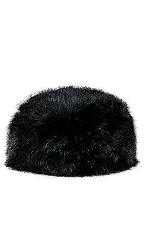 Faux Fox Hat in Black - Adrienne Landau - Modalova