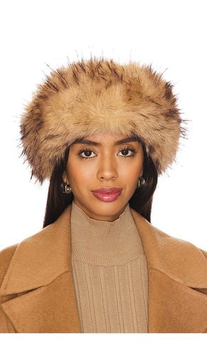 The Esme Faux Fur Hat in Brown - Adrienne Landau - Modalova