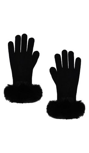 The Lucie Faux Fur Glove in Black - Adrienne Landau - Modalova