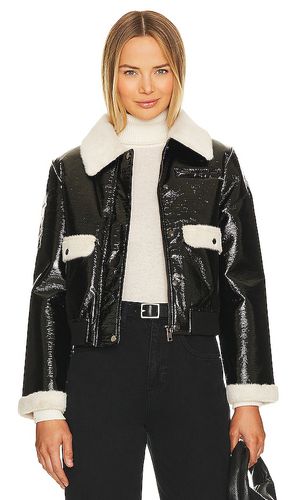 Faux mink trimmed jacket in color size L in - . Size L (also in M, S) - Adrienne Landau - Modalova