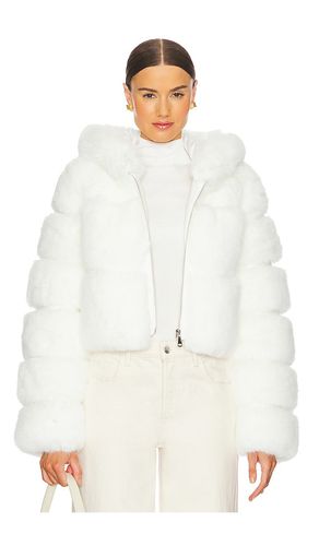 Chaqueta the linda faux fur en color blanco talla L en - White. Talla L (también en M, S) - Adrienne Landau - Modalova