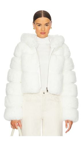 The Lina Faux Fur Jacket in White. - size L (also in M, S) - Adrienne Landau - Modalova