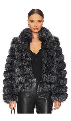 Chaqueta the landau faux fur en color negro talla L en - Black. Talla L (también en M, S) - Adrienne Landau - Modalova