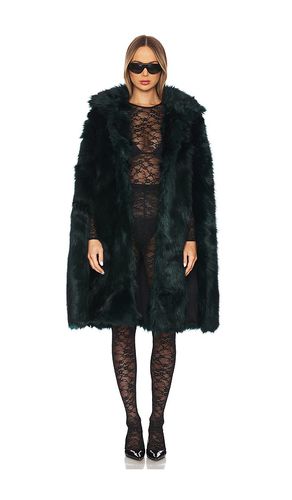 The Naomi Faux Fur Coat in Dark Green. - size L (also in M, S) - Adrienne Landau - Modalova