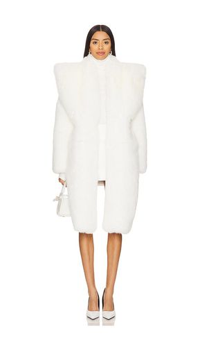 The Renaissance Faux Fur Coat in White. - size L (also in M, S) - Adrienne Landau - Modalova