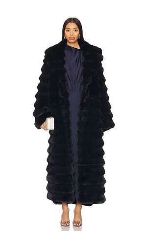 X Revolve The Chinchilla Full Length Coat in Navy. - size M (also in S) - Adrienne Landau - Modalova