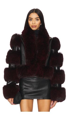 Alessia Jacket in Burgundy. - size L (also in M, S) - Adrienne Landau - Modalova