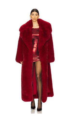 Abrigo faux fur with hood en color burgundy talla L en - Burgundy. Talla L (también en S) - Adrienne Landau - Modalova