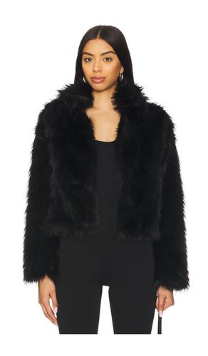 Faux Fur Easy Fit Jacket in Black. - size M (also in XL) - Adrienne Landau - Modalova