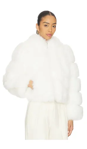 Icon Fur Jacket in White. - size L (also in M, S) - Adrienne Landau - Modalova