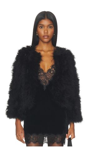 Turkey Feather Coat in . Size L. Also in M, S - Adrienne Landau - Modalova