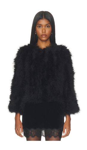 Turkey Feather Coat in . Size L. Also in M, S - Adrienne Landau - Modalova