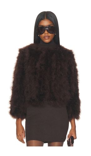 Turkey Feather Coat in . Size L. Also in M, S - Adrienne Landau - Modalova