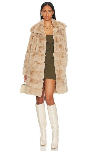 X REVOLVE Faux Fur Long Coat in Beige. - size S (also in L, M) - Adrienne Landau - Modalova