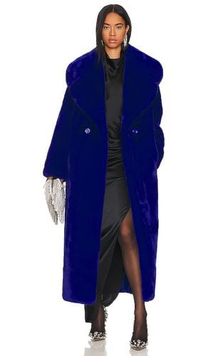 Faux Fur Coat in Royal. - size M (also in S) - Adrienne Landau - Modalova