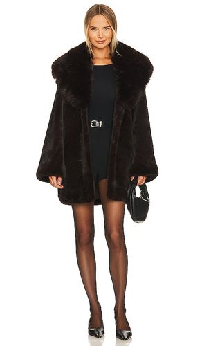 Faux Fox & Mink Coat in . Size L. Also in M, S - Adrienne Landau - Modalova