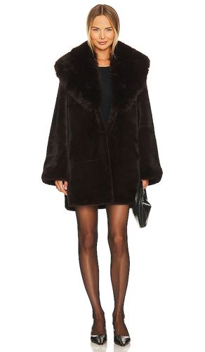 Faux Fox & Mink Coat in . Size L. Also in M, S - Adrienne Landau - Modalova
