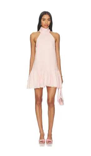 X REVOLVE Linen Halter Drop Waist Mini Dress in . Size L. Also in S, XS - AEXAE - Modalova