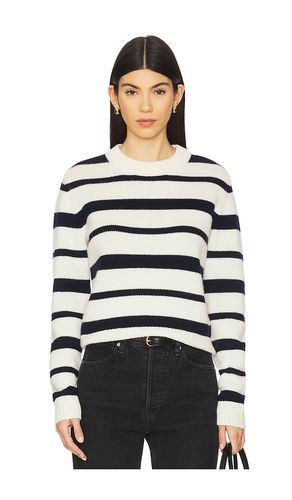 Cashmere Crew Neck Jumper in Navy,White. - size L (also in M, S) - AEXAE - Modalova