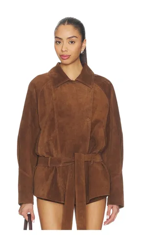 Leather Suede Belted Jacket in . Size M. Also in S - AEXAE - Modalova