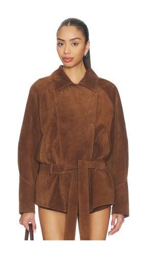 Leather Suede Belted Jacket in . Size S. Also in M - AEXAE - Modalova