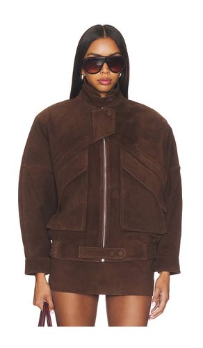 Lamb Leather Suede Aviator Jacket in . Size L. Also in M, S, XS - AEXAE - Modalova