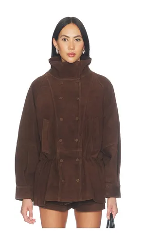 Lamb Leather Suede Cinched Mid Jacket in . Taglia M. Also in S, XS - AEXAE - Modalova