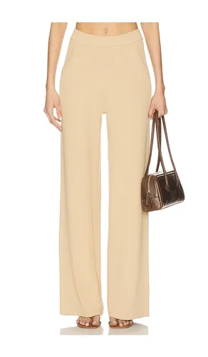 Fine Knit Ribbed Straight Leg Pant in . - size S (also in XS) - AEXAE - Modalova