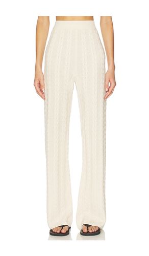 Cashmere Cable Straight Leg Pant in Beige. - size L (also in M, S) - AEXAE - Modalova