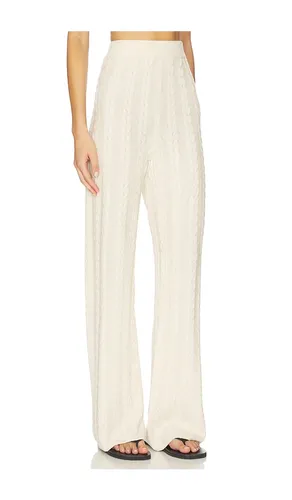 Cashmere Cable Straight Leg Pant in Beige. - size S (also in M, L) - AEXAE - Modalova