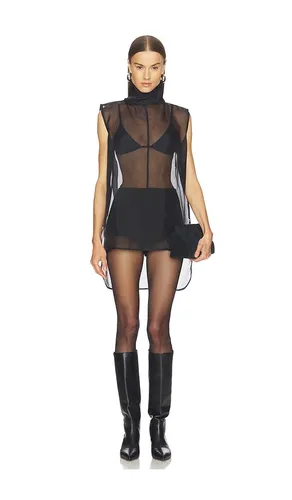 Silk Organza Roll Neck Top in . Size L. Also in M, S, XS - AEXAE - Modalova